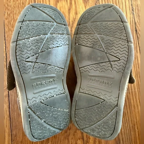 Sperry Boys “Lanyard Boat Shoe” - Size 8M, Dark Tan/Navy - Picture 2 of 4